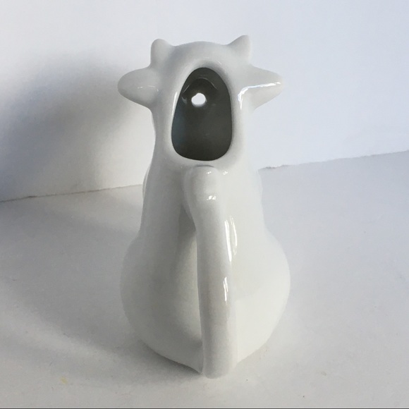 cow creamer white porcelain 3" tall EUC milk farm animals - Picture 7 of 10